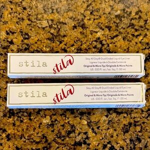Stila Stay All Day Dual-Ended Liquid Eye Liner - Intense Black & Rum Punch - (2)